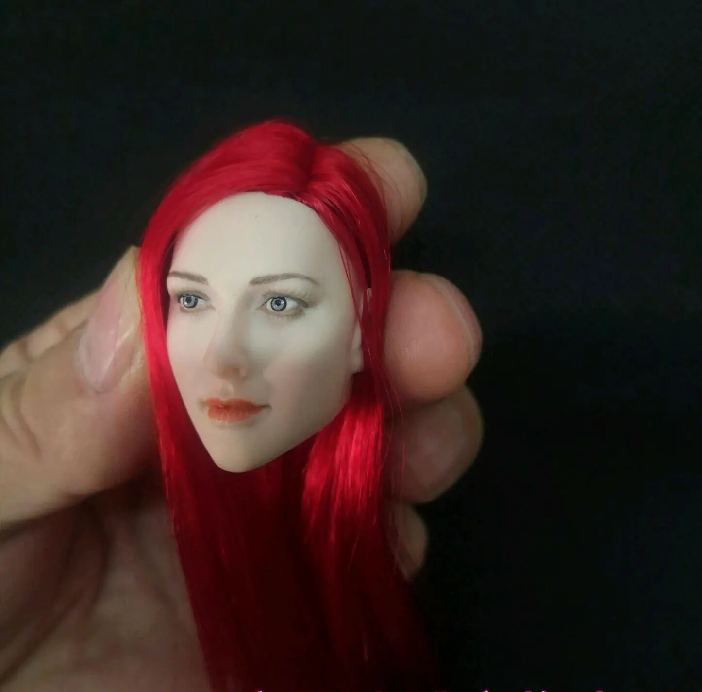 

Масштаб 1/6, красные волосы, бледная кожа, голова девушки, скульптура, резьба, модель, подходит для 12-дюймовой экшн-фигурки, женское тело