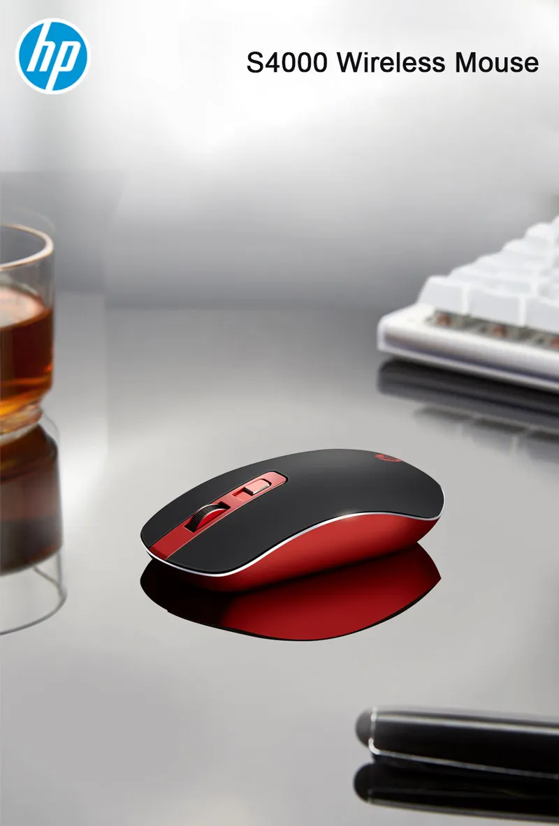 hp S4000 оптический USB 1600 dpi 2,4 ГГц Беспроводная мышь Mute mouse NANO приемник для настольного компьютера Laptp дропшиппинг