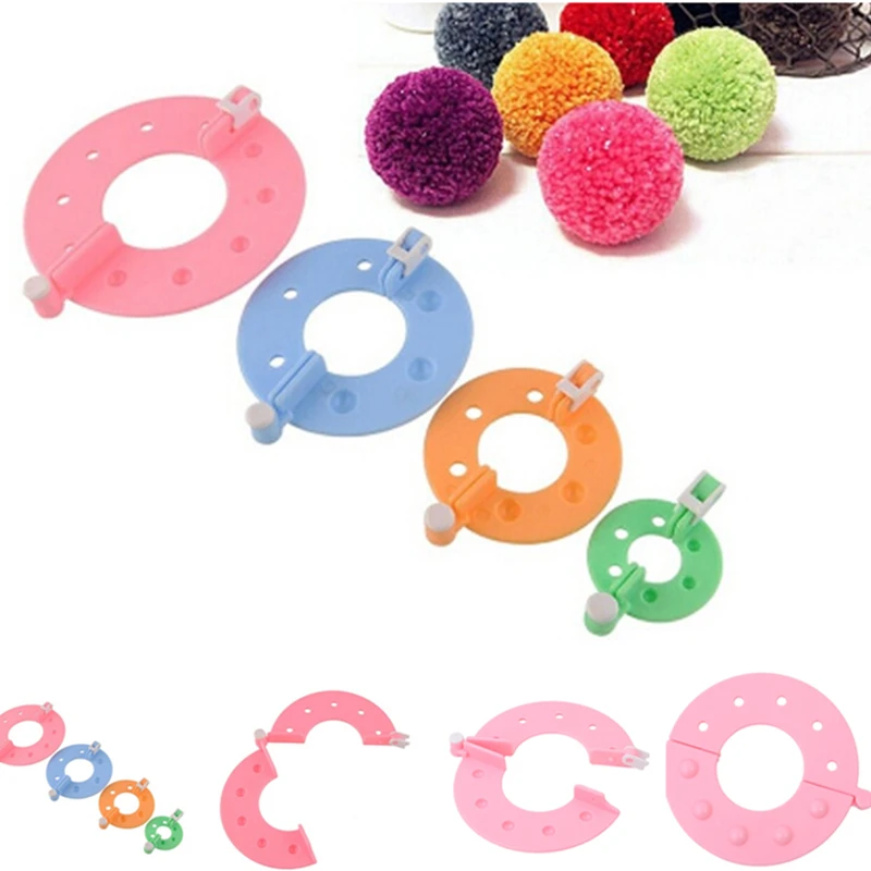 1 комплект 4 размера шерсть модный помпон пушистый шарик ткацкая игла инструмент