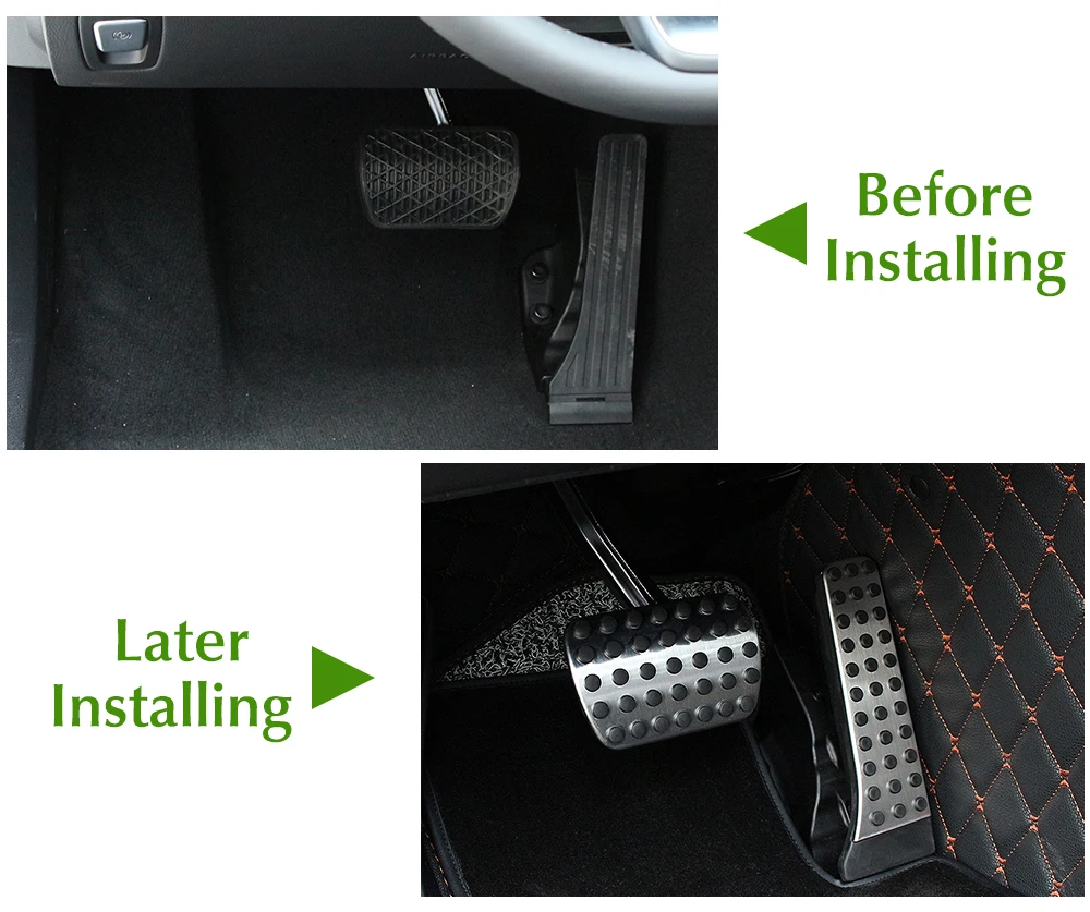 Стайлинг автомобиля ножная педаль тормоза топлива без дрели AT / MT для Mercedes Benz C E S