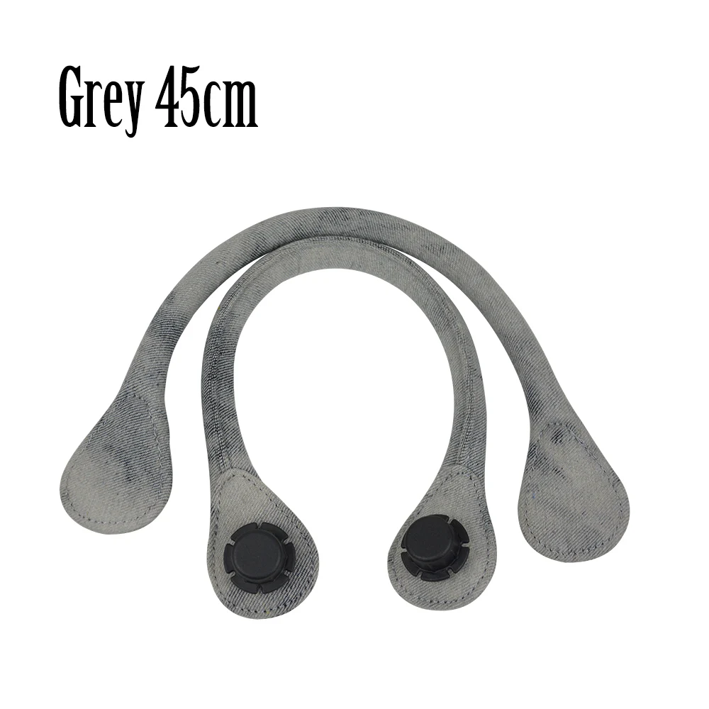 grey 45cm Короткие Длинные круглые джинсовые холщовые ручки для Obag Классические Мини O сумки женские сумки через плечо - Цвет: grey 45cm