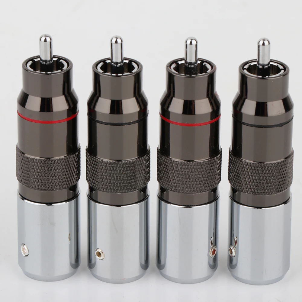 4 шт. Hi End HiFi родием отпаять RCA терминал Fi поделки из латуни Плакировка родия аудио