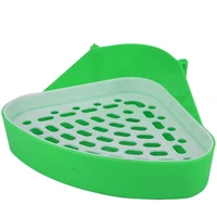 small animal rabbit training triangle dog pet toilet litter tray hamster easy clean portable durable corner saves space