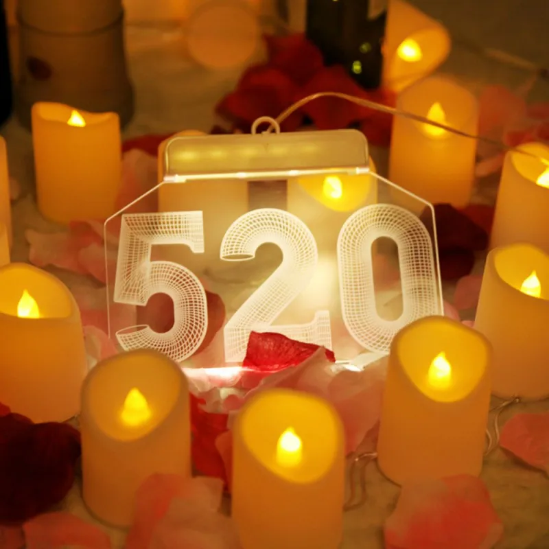 Гирлянды для свечей теплый белый беспламенный светодиодный светильник