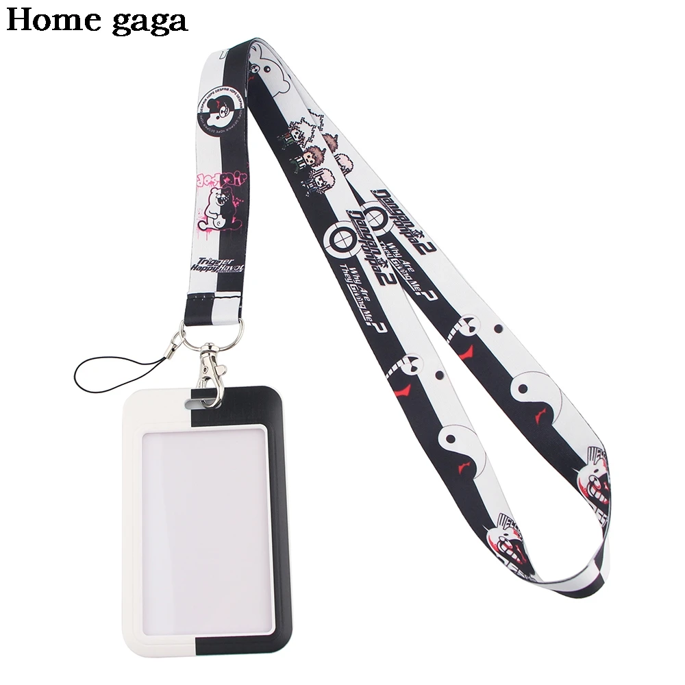 

DB135 Homegaga Anime Bear Lanyard For Keychain ID Card Phone Badge Holder Hanging Rope Lariat Lanyard Ribbon Neck lanyards