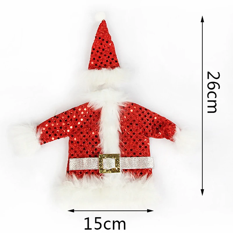 

Christmas wine bottle cover Creative Santa Wine decorations A Santa bottle cover
