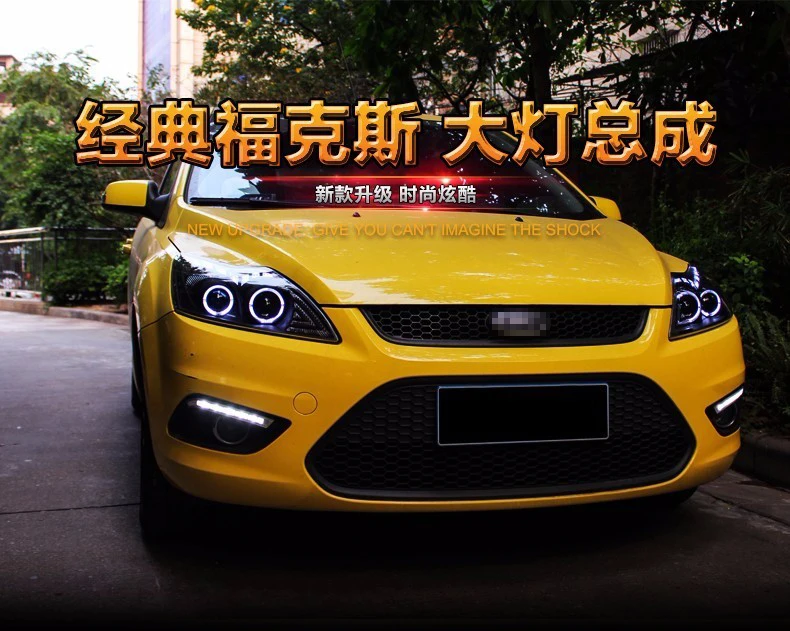 Автомобильный Стайлинг для Ford Focus фары 2009-2011 Фокус 2 светодиодный фары DRL Биксеноновые линзы дальнего ближнего света парковка противотуманная фара