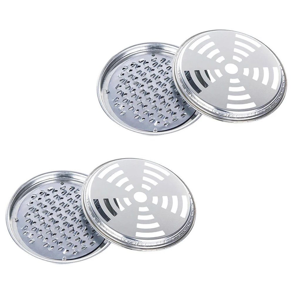 

new 2PCS Stainless Steel Mosquito Coil Holder with Supporting Nail Teeth and Hollow Lid Mosquito Coil Holder