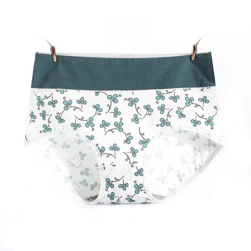 01 Plum blossom Хлопковые трусики, женское нижнее белье, сексуальные бесшовные трусы для девушек, женские удобные трусы с высокой талией, нижнее белье - Цвет: 01 Plum blossom