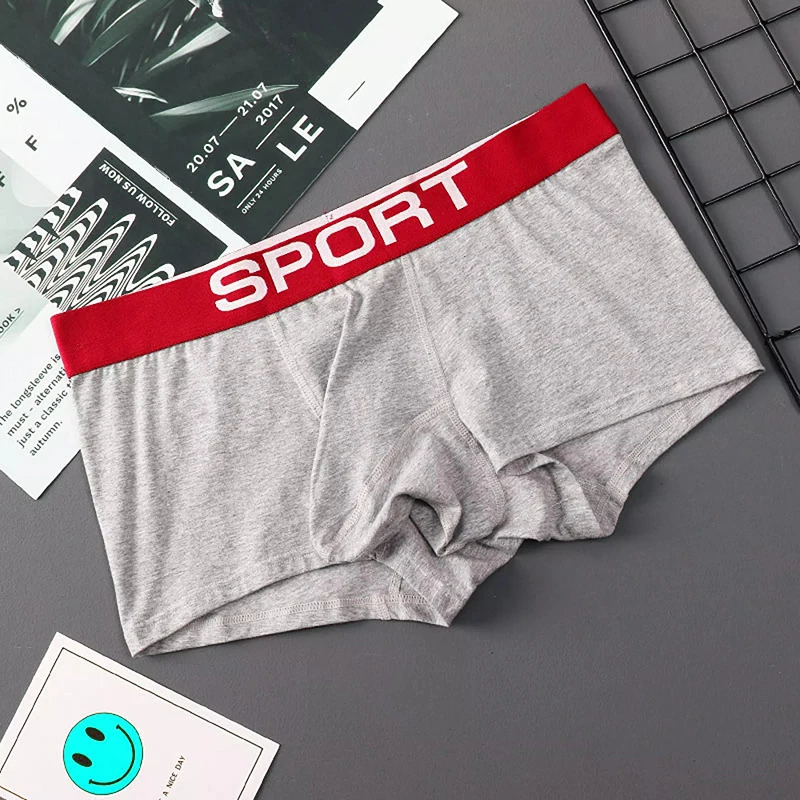 Нижнее белье для мужчин хлопковые боксеры комплект горячих мальчиков красные