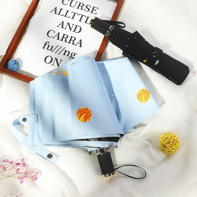 YADA Creative Star Universe Series Umbrella Fold Rainy Stellar Planet UV Rainproof Sun Parasol Umbrellas Female YD237 | Дом и сад