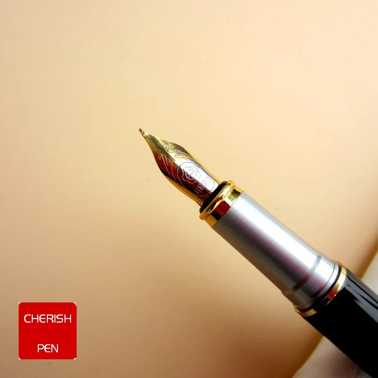 Jinhao 9009 роскошный Агат красный и золотой зажим 1 0 мм Изогнутый наконечник
