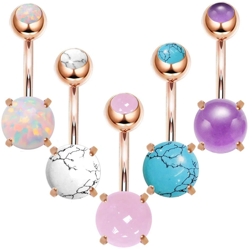 Пирсинг пупка Женский с разными камнями 14 г 1 шт. | Украшения и аксессуары
