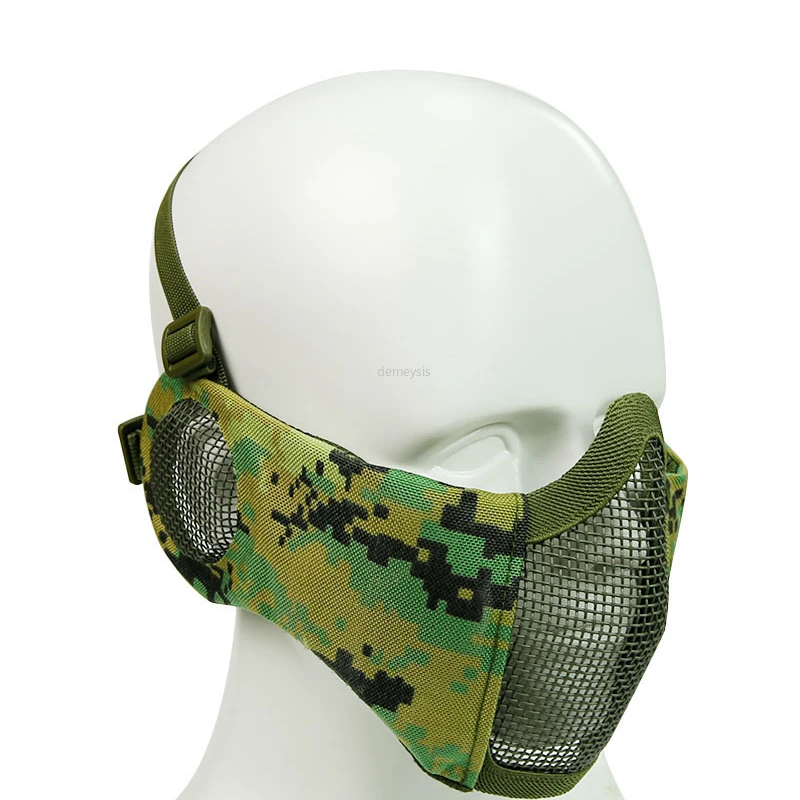 Тактическая Маска для защиты ушей на половину лица военная маска из стальной