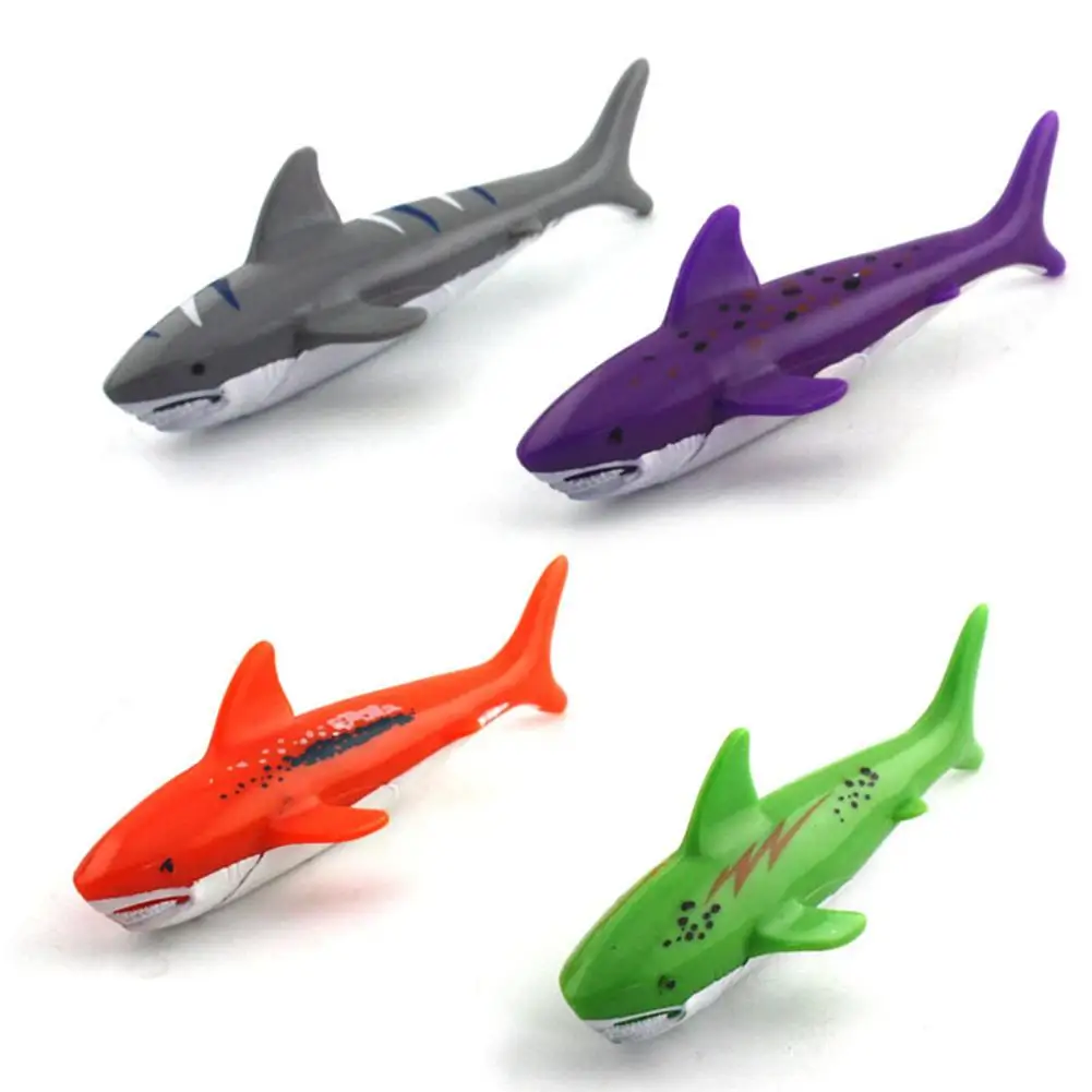 

4Pcs Plastic Diving Toys Pool Dive Shark Water Throwing Torpedo Kids Funny Gift summer Beach Sticks Toys For Children New
