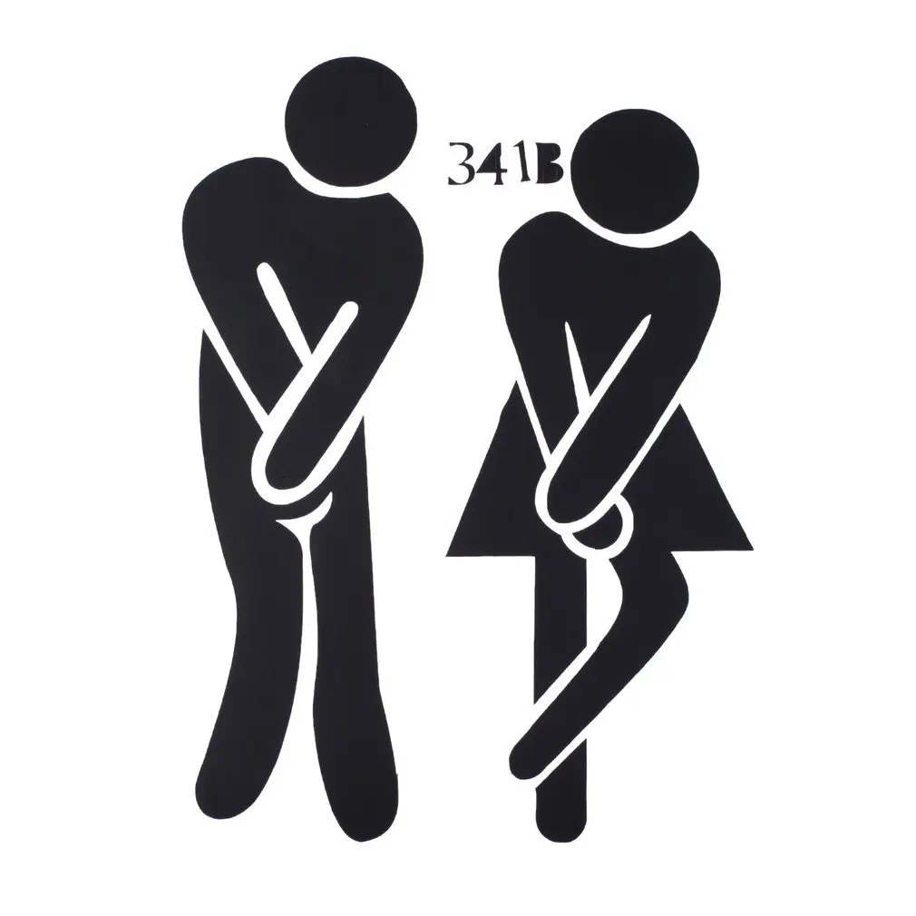 

1Pc Funny Toilet Entrance Sign Decal Vinyl For Shop Office Home Cafe Hotel decor Hot Search