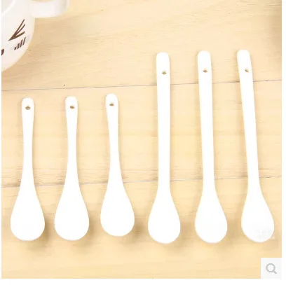 62 Zakka оригинальная Керамическая маленькая ложка с длинной ручкой для
