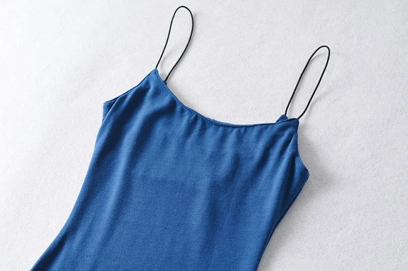 

2021 Women Summer Dress Sexy Strap Sleeveless Silm Body High Waist Women Bodycon Dress Solid Color Sexy Women Clothes