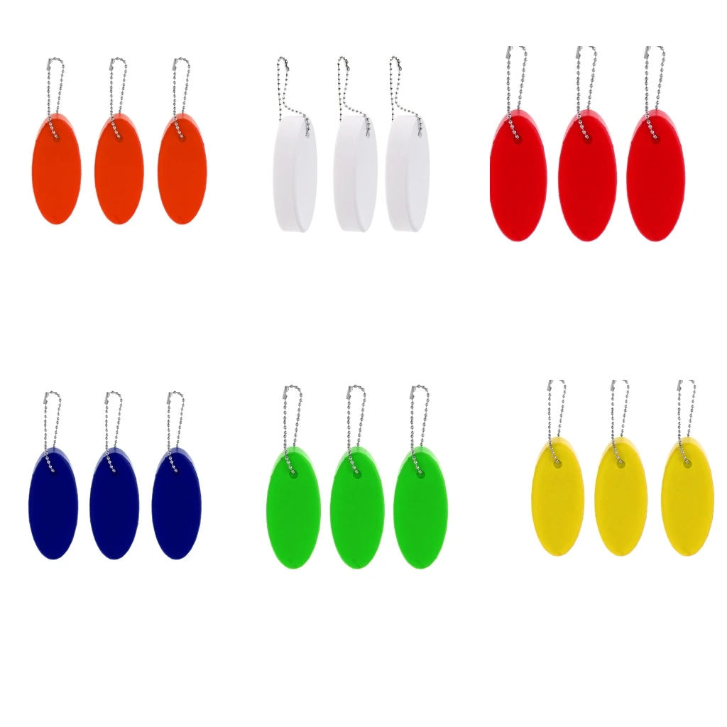 

MagiDeal 3 овальные плавающие брелоки из пенопласта брелок для ключей брелок для яхты/парусного спорта/лодки/рыбалки/рафтинга/каноэ