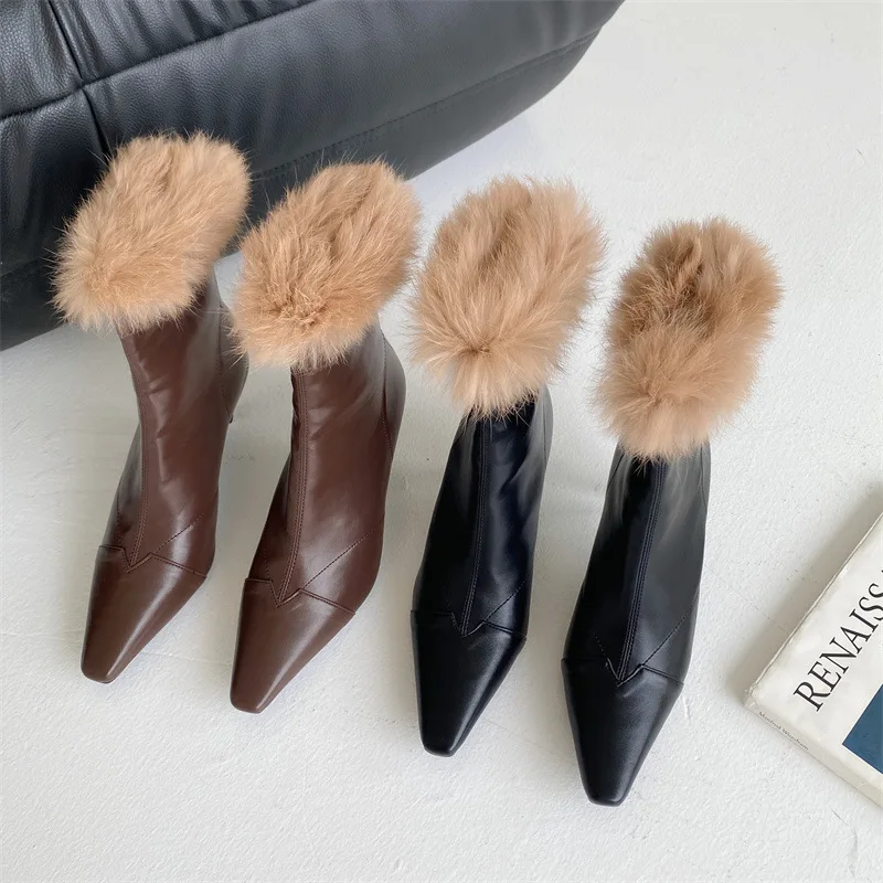 

Женские резиновые ботинки, обувь на молнии, роскошные дизайнерские ботинки-женская зимняя обувь, дождь, рок высокий каблук, женская мода, ос...