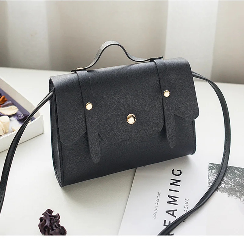 

2020 Spring Summer New Fashion PU Bag 's Simple Portable Cross-Body Shoulder Bag Version Square Sling Bags
