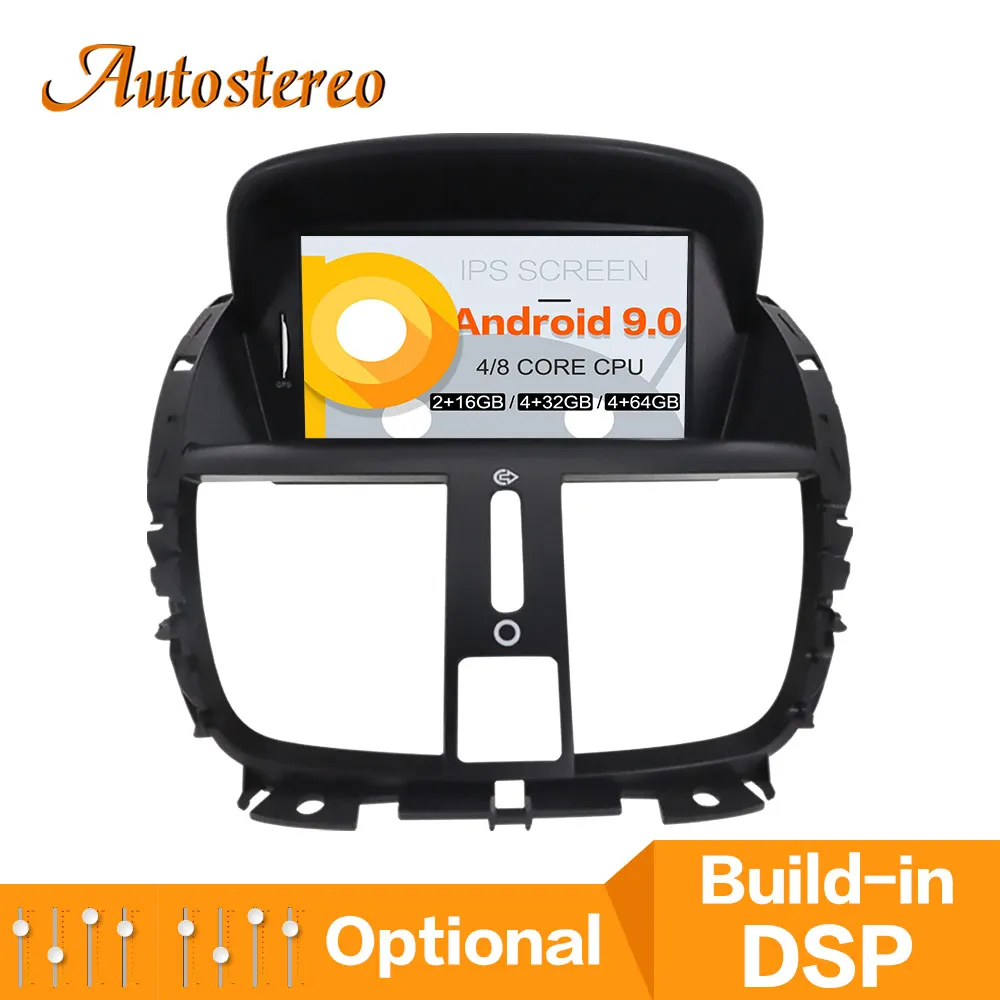 Android 9 PX5/PX6 Автомобильный gps автомобильный dvd плеер с навигацией плеер для peugeot 207 2007- головное устройство мультимедийный плеер радио магнитофон DS
