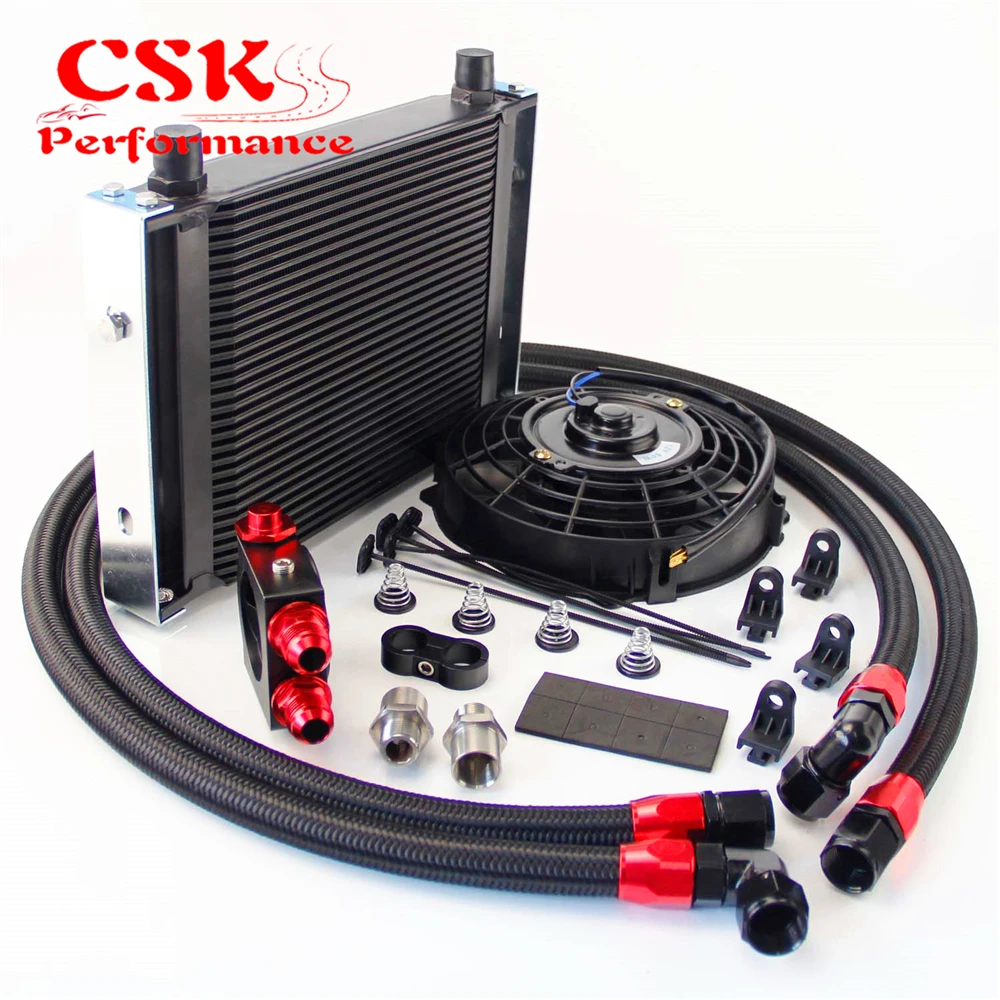 Универсальный AN10 30 рядный масляный охладитель термостат сэндвич + 7 &quotКомплект