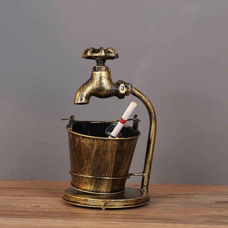 1 шт. ручная работа пепельница ретро Изысканная винтажная личность Железный