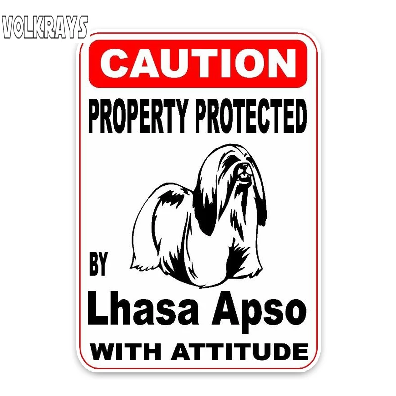 Volkrays модная наклейка на автомобиль защищенная от Lhasa Apso аксессуары для собак