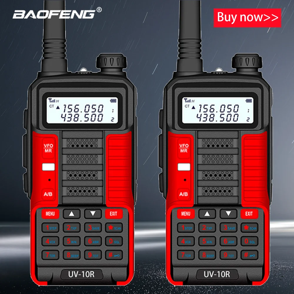 2 шт. Baofeng Новая Профессиональная рация UV 10R 10 км 128 каналов VHF UHF Двухдиапазонная CB