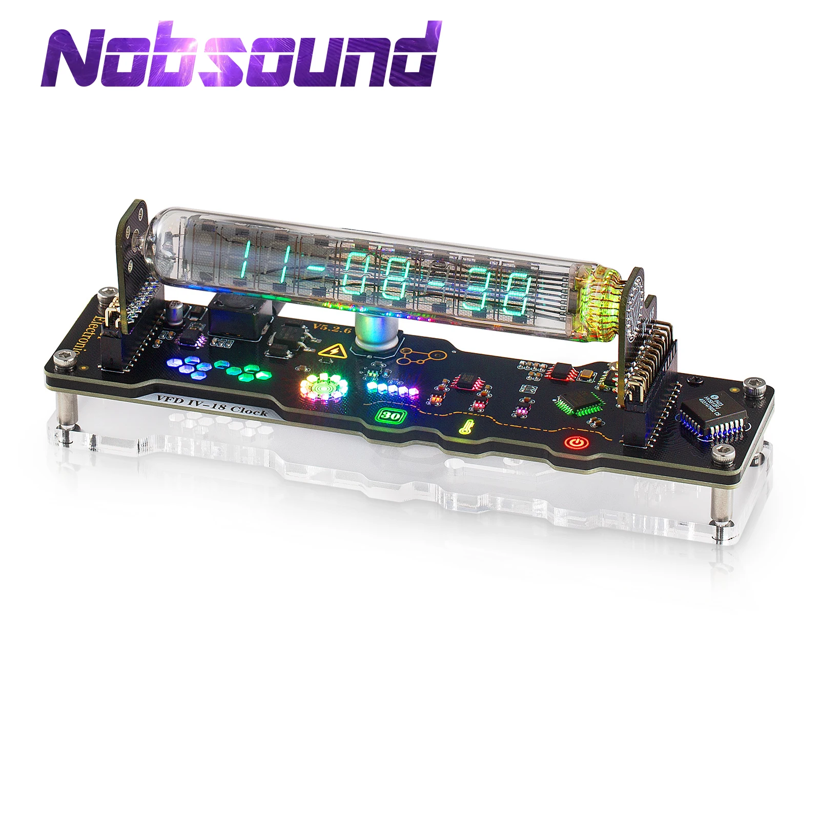 

Часы Nobsound в винтажном стиле, светодиодные домашние декоративные цифровые с пультом дистанционного управления