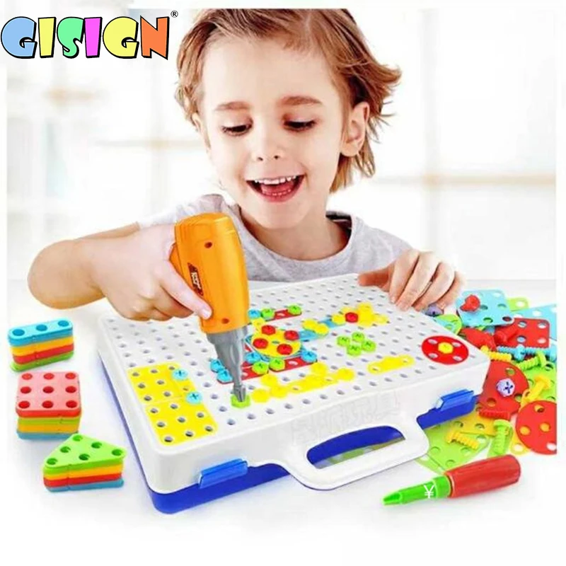 

Электрическая дрель, строительные блоки для мальчиков