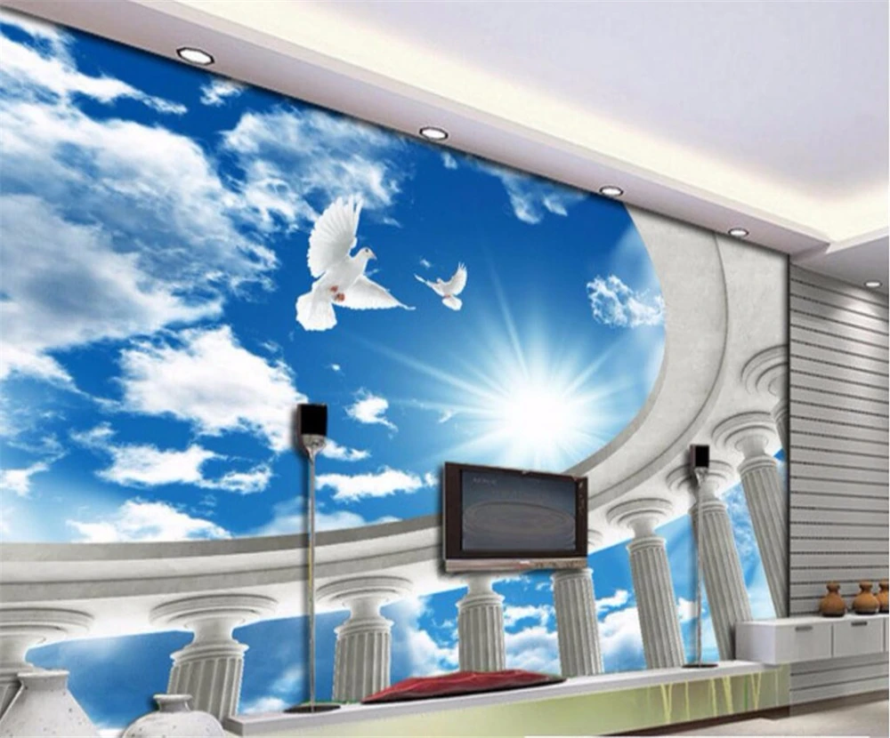 Большие пользовательские обои beibehang небо храм горизонт римская колонна