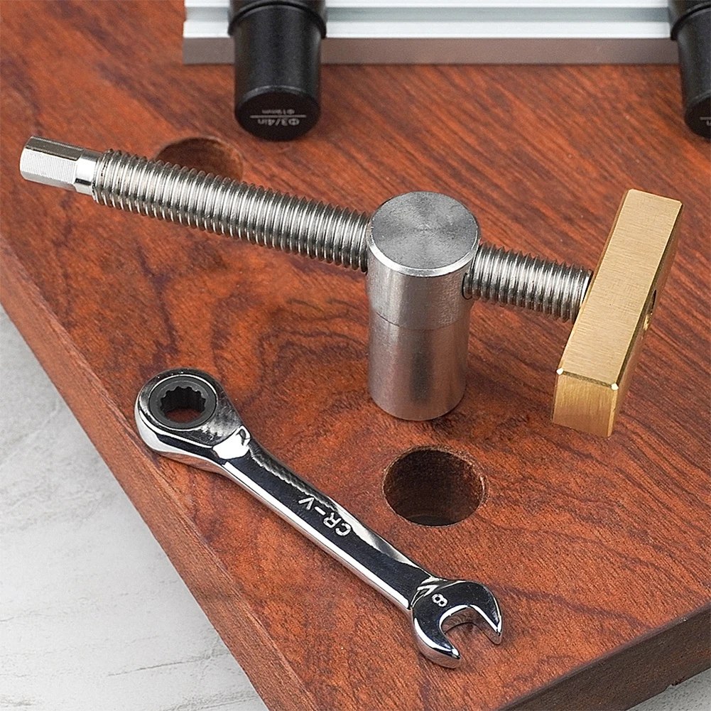 

Tenon Accessories DIY Portable Fast Joinery Carpenter For Table Hole Woodworking Desktop Vise Clamp Locking Stainless Steel