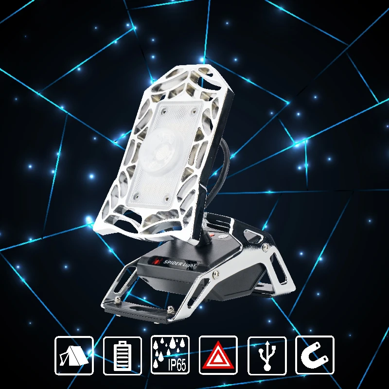 Портативный светодиодный светильник IP65 с пауком подвижный 180 градусов гибкий