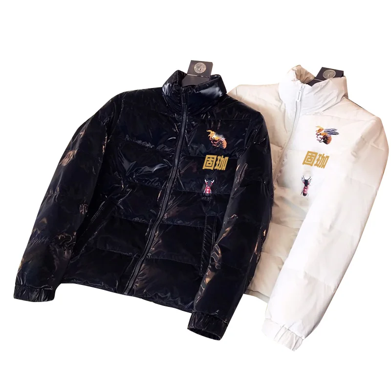 

Italian gujia men's down jacket winter slimming trend handsome white duck down warm standing jacket, counter high quality