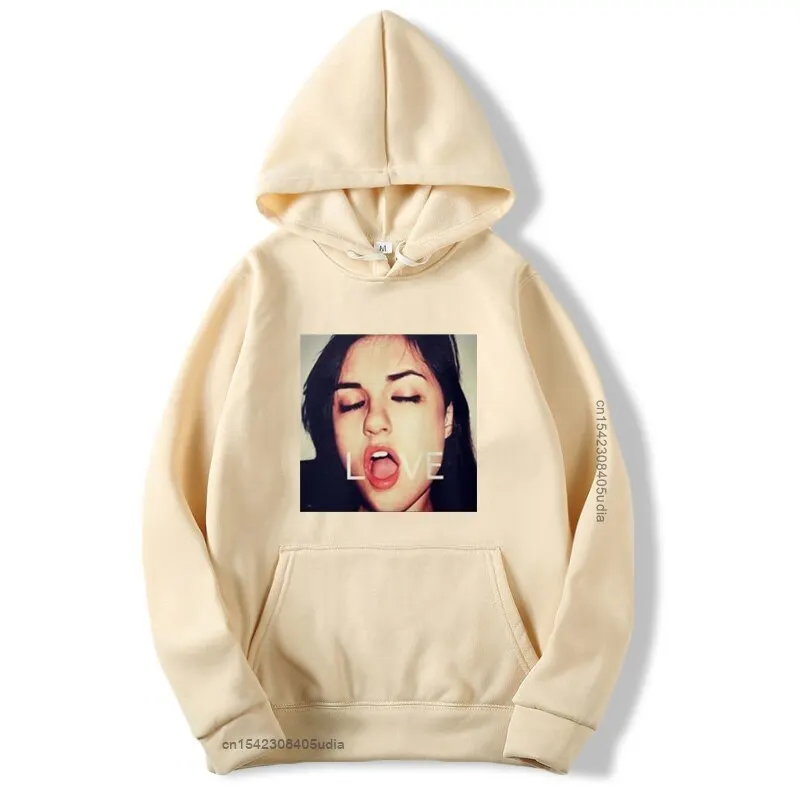 

Толстовка мужская в стиле Харадзюку, Модный свитшот серого цвета с надписью Love, уличная одежда, хлопок, унисекс