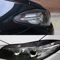for bmw 5 series f10 2010 2011 2012 2013 2014 2015 2016 carbon fiber front headlights eyebrows eyelids headlamp cover trim