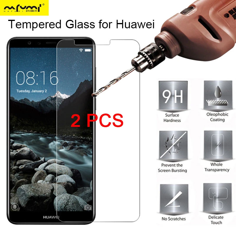 2 шт. закаленное стекло для Huawei Y6 Pro 2019 Y5 прозрачное жесткая Защитная пленка Y9 Y7 Prime