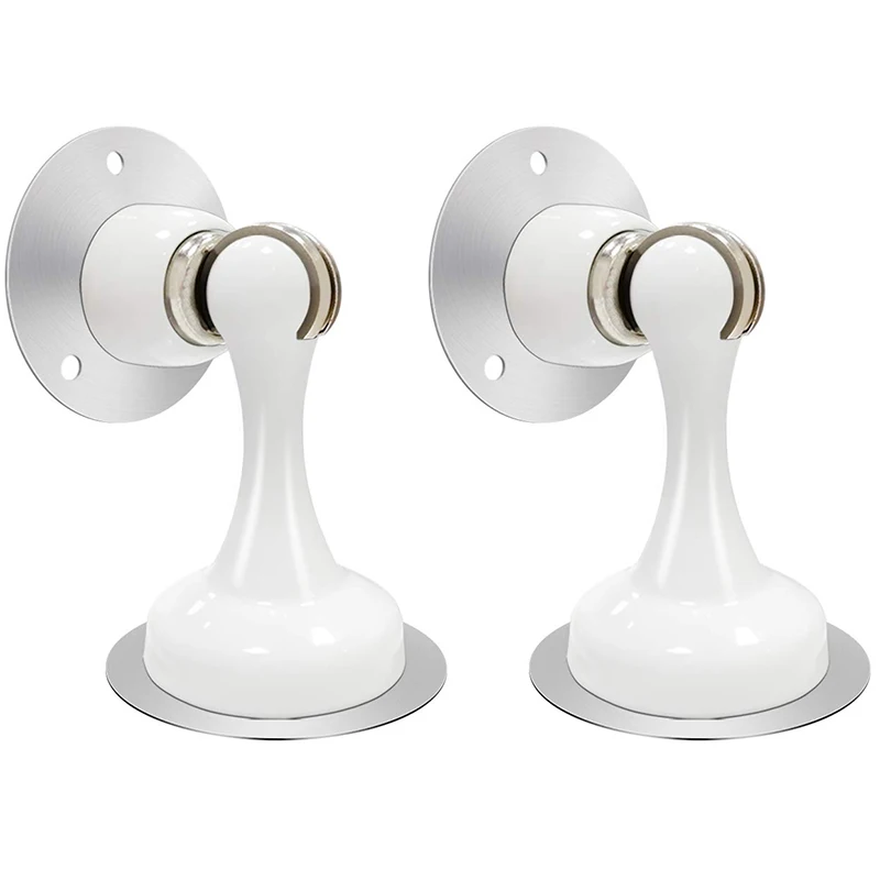 Door Stopper 2 Pack Magnetic Stop White Stainless Steel Catch Double-Sided Self Adhesive Tape Holder Doorstop | Обустройство дома
