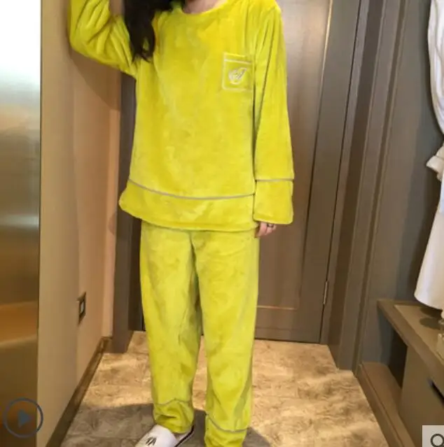 Пижамный комплект для девочек женские пижамы толстая фланелевая Милая овечка