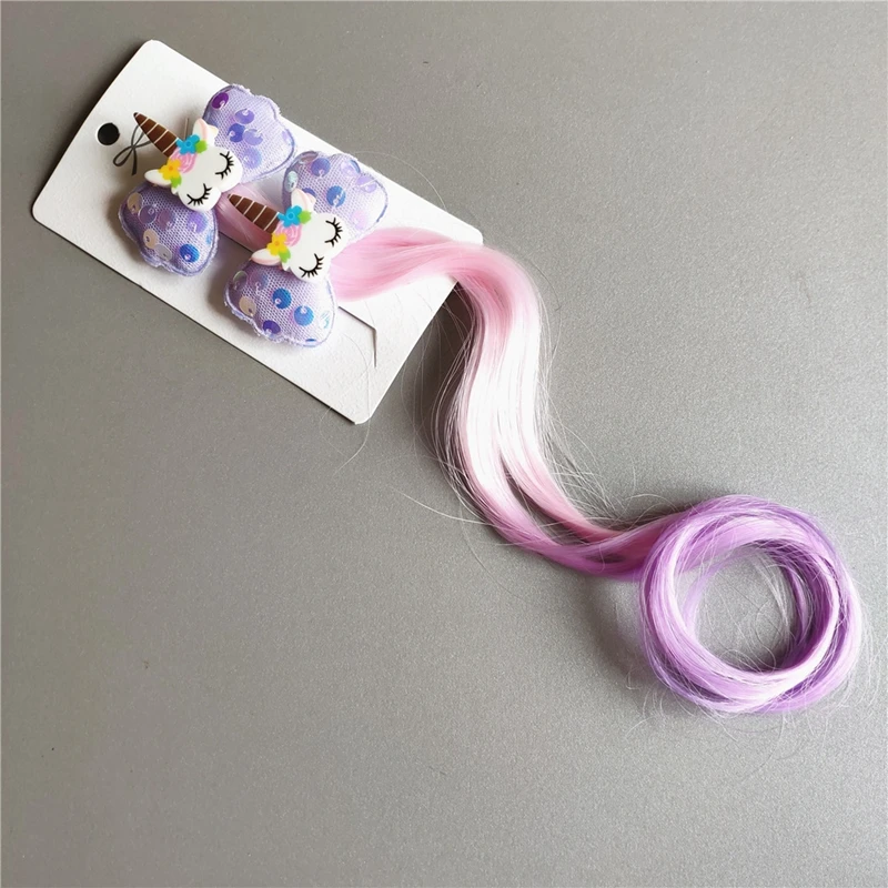 

Hairlyah Colorful Bow Gradient Curly Hair Clip Girl Children Highlight Holder Ornament Hairpin Dance Performance Accessories
