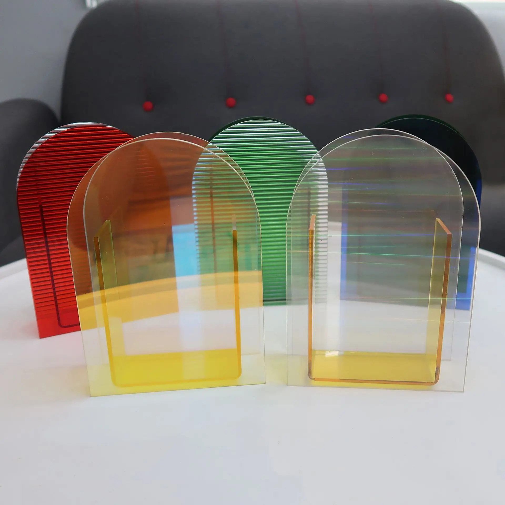 Новые искусственные радужные вазы Цветочная композиция цветы ваза украшение для