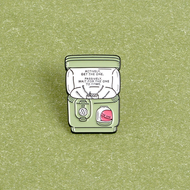 

LIFE IS LIKE A GASHAPON Enamel Pins Custom Brooches Lapel Pin Shirt Bag Passively Waiting Game Badge Jewelry Gift Friends