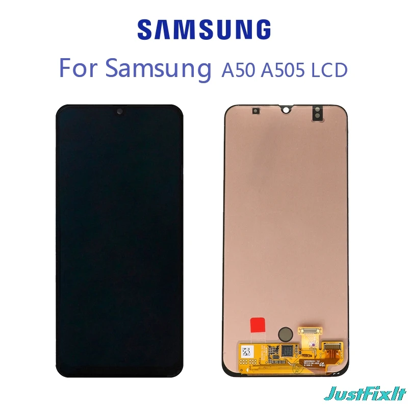 Супер Amoled для samsung Galaxy A50 SM-A505FN/DS A505F/DS A505 ЖК-дисплей кодирующий преобразователь сенсорного экрана в сборе с рамкой