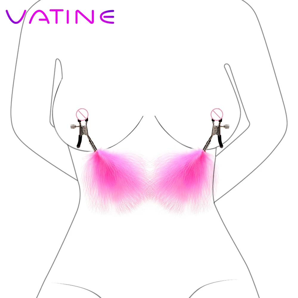 VATINE перо сосковые зажимы игры для взрослых секс игрушки стимулятор сосков Секс