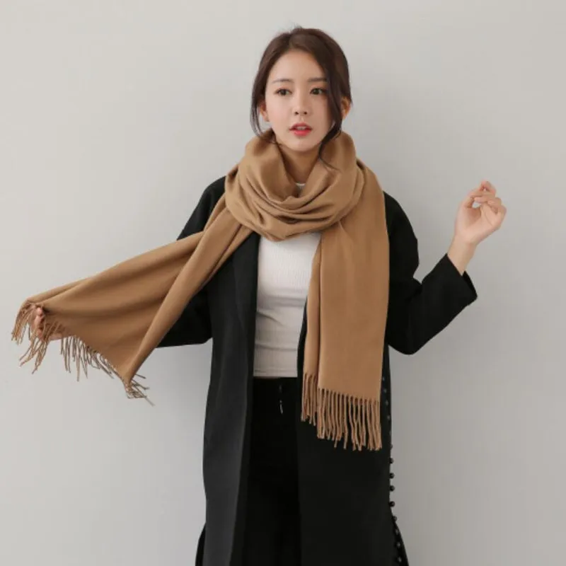 Женский зимний шарф Корейская версия Красного дикого кашемира длинный абзац
