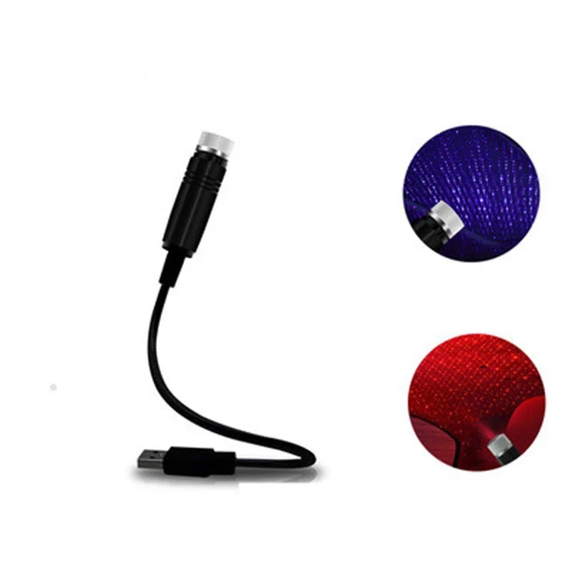 

Romantic LED Car Roof Star Night Light Projector Atmosphere Galaxy Lamp USB Decorative Lamp Adjustable Car Interior Decor Light