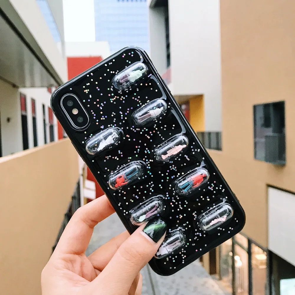 30 шт. прозрачный корпус капсулы для DIY Iphone пластиковый контейнер банок коробка