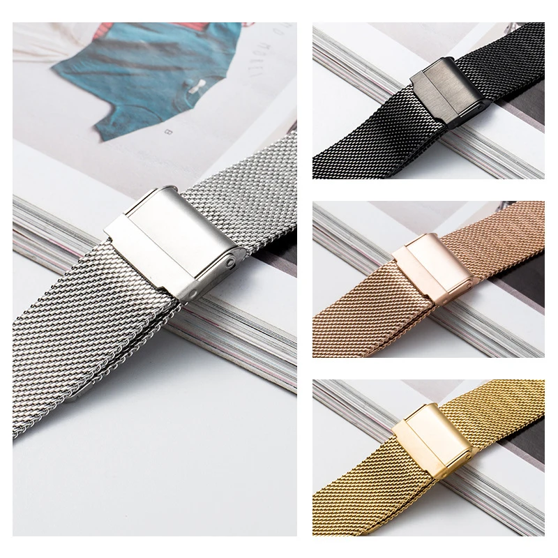 Stainless Steel Milanese Mesh Band For DW Wristwatch Straps 14mm/18mm/20mm Ordinary Watchband With Tools Fashion Durable Bands
